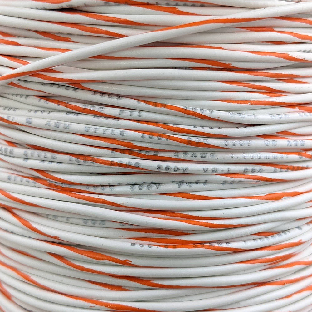 22 AWG Wire (White Striped)