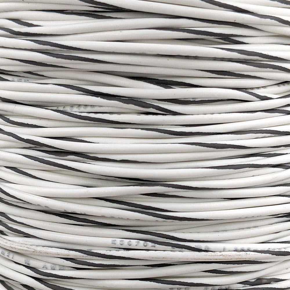22 AWG Wire (White Striped)